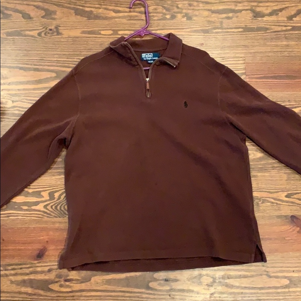 Brown Polo quarter zip